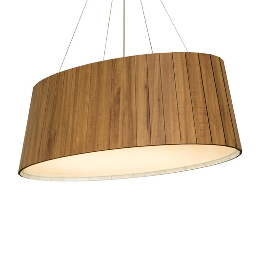 Luminária Ripada Cônico Oval Amêndola